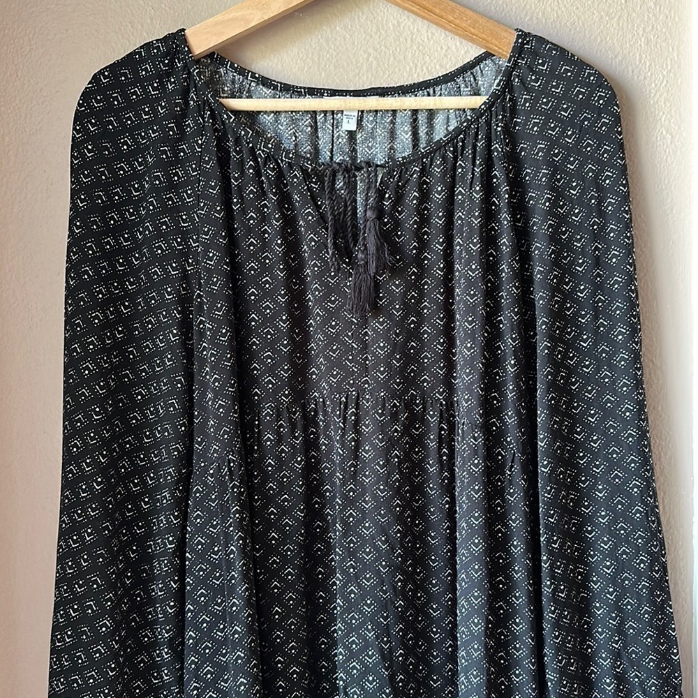 SONOMA Long Sleeve Tiered Mini Dress